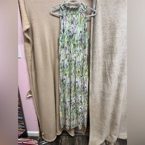 High neck flowy dress